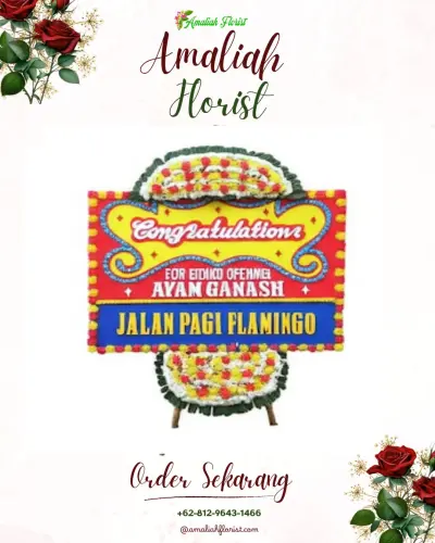 Bunga Papan Congratulation di Aula Hotel Neo Palangkaraya